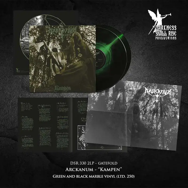 ARCKANUM - Kampen · GREEN/BLACK MARBLED 2LP · Bild 2 ARCKANUM - Kampen · GREEN/BLACK MARBLED 2LP (Black Metal Vinyl) · Bild 2