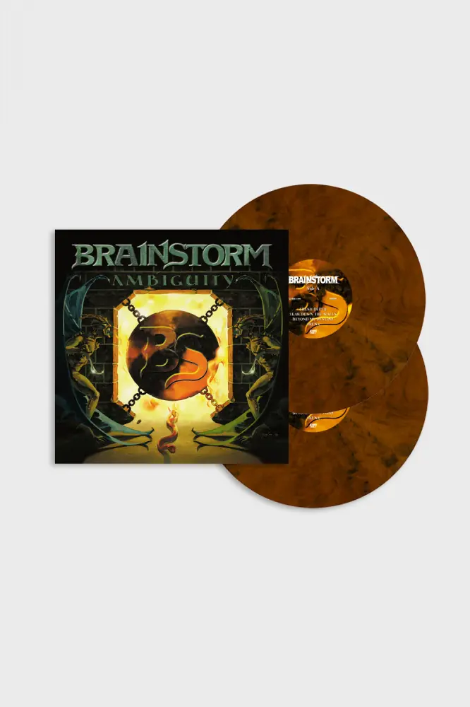 BRAINSTORM · Ambiguity | ORANGE/BLACK MARBLED DLP BRAINSTORM · Ambiguity | ORANGE/BLACK MARBLED DLP (Heavy Metal Vinyl)