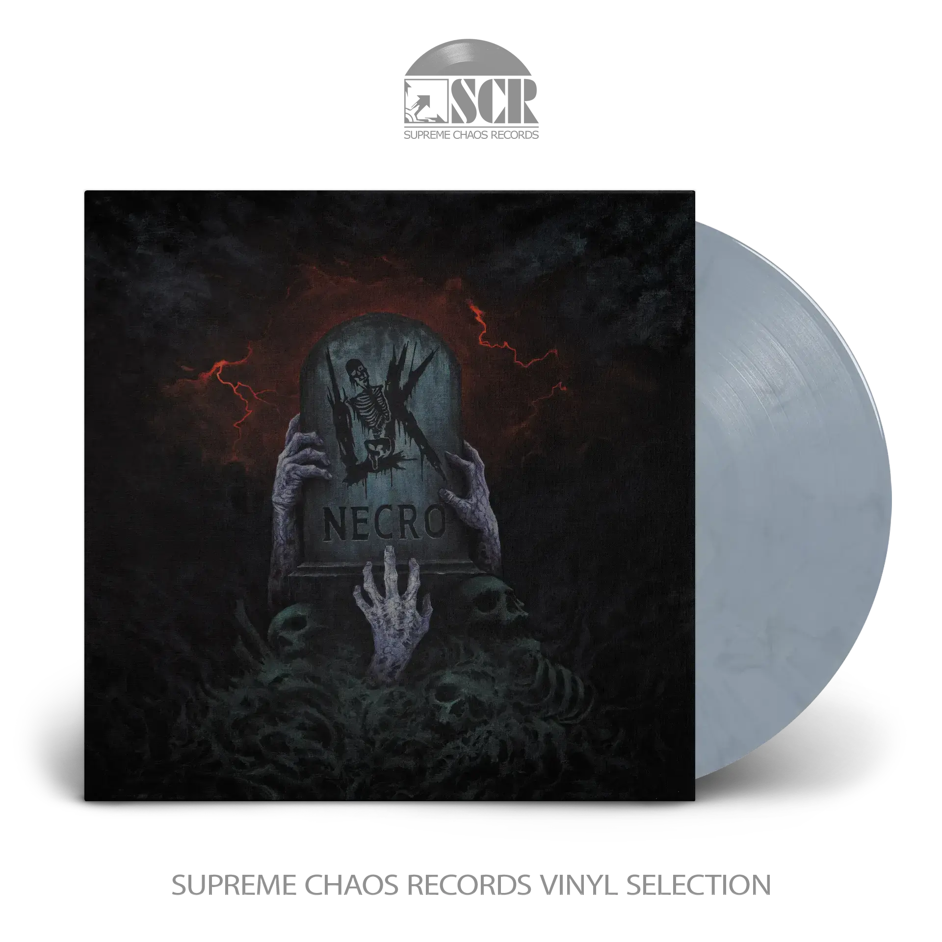 LIK - Necro · TOMBSTONE GREY MARBLED LP LIK - Necro · TOMBSTONE GREY MARBLED LP (Death Metal Vinyl)