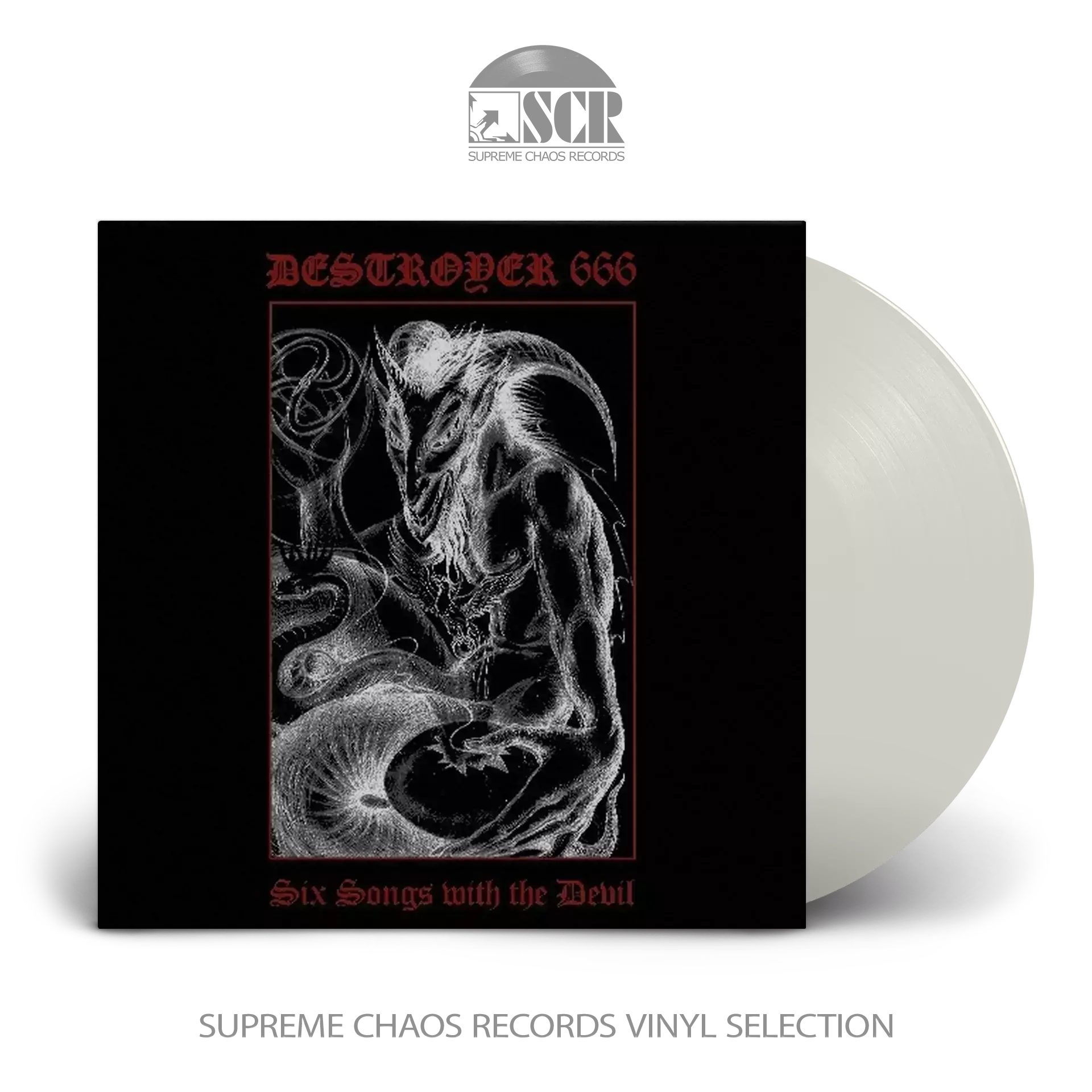 DESTRÖYER 666 - Six Songs with the Devil · GLASS TRANSPARENT LP (Black Metal Vinyl)