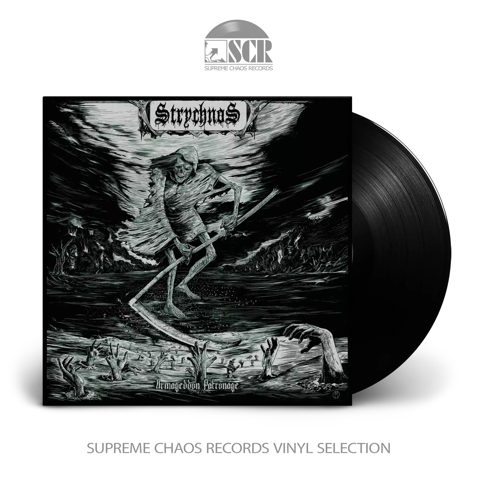STRYCHNOS - Armageddon Patronage · BLACK LP STRYCHNOS - Armageddon Patronage · BLACK LP (Death Metal Vinyl)
