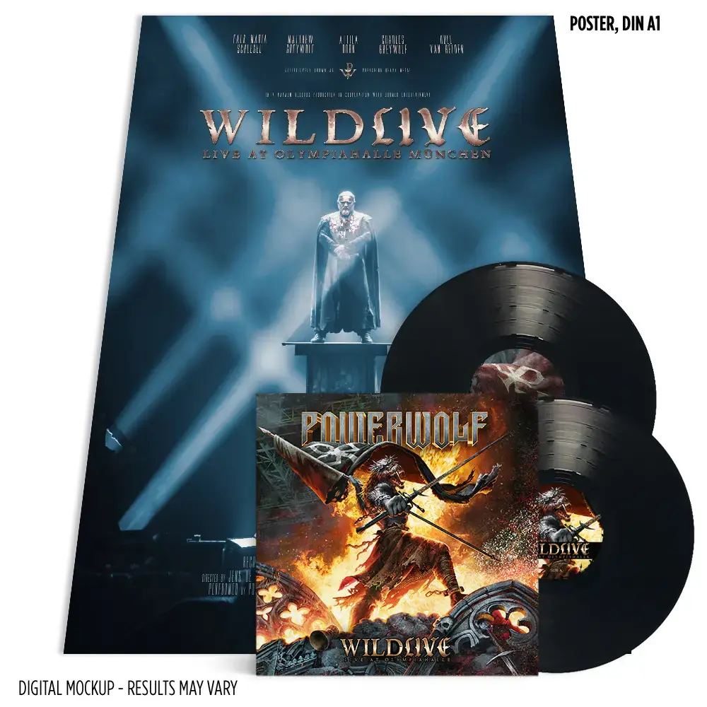 POWERWOLF - Wildlive (Live At Olympiahalle) · BLACK 2LP · Bild 2 POWERWOLF - Wildlive (Live At Olympiahalle) · BLACK 2LP (Heavy Metal Vinyl) · Bild 2