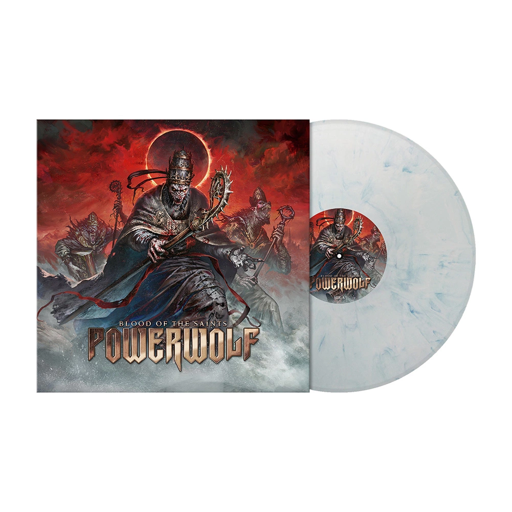 POWERWOLF - Blood Of The Saints 10th Anniversary Edition · WHITE/SILVER/BLUE LP POWERWOLF - Blood Of The Saints 10th Anniversary Edition · WHITE/SILVER/BLUE LP (Power Metal Vinyl)