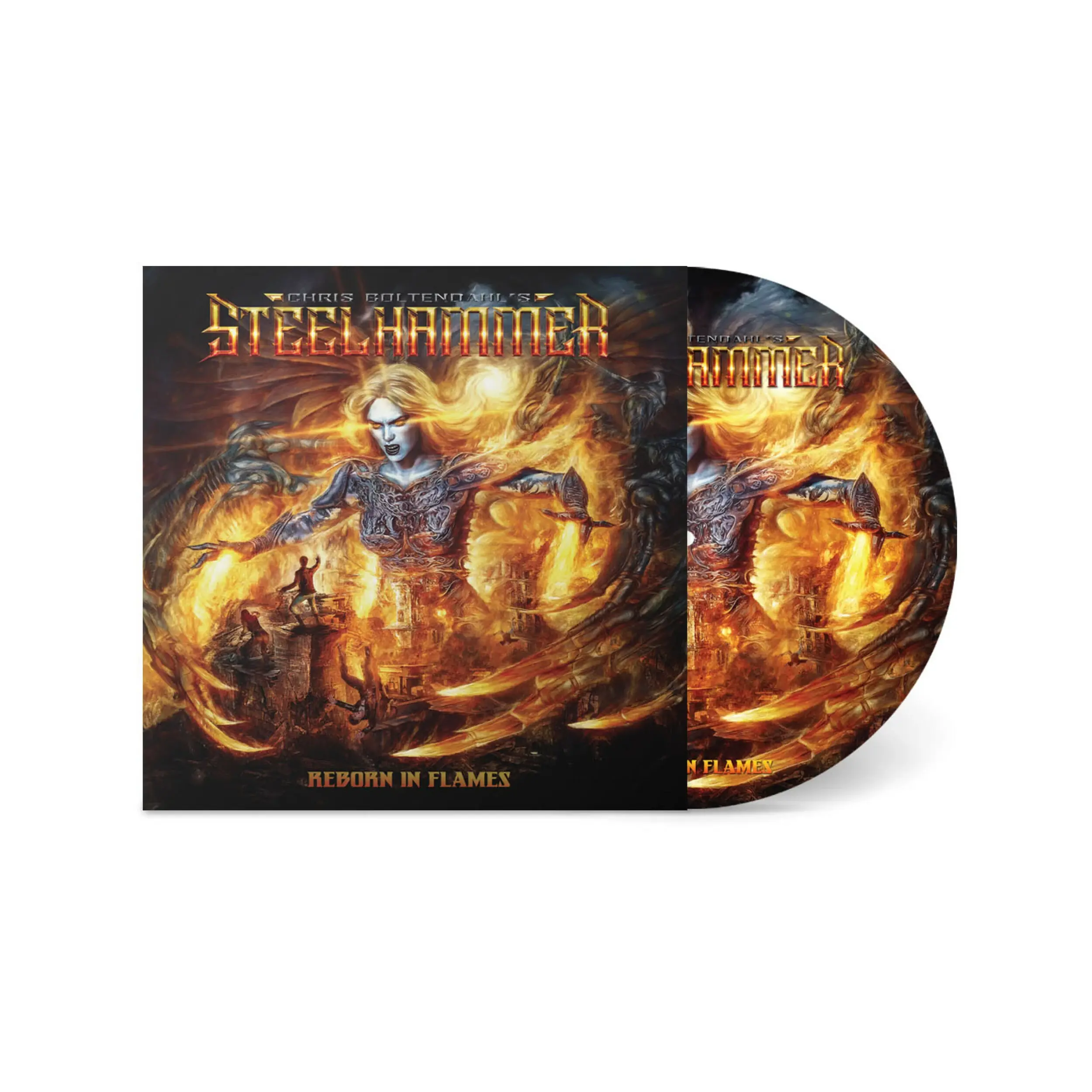 CHRIS BOHLTENDAHL'S STEELHAMMER - Reborn In Flames · PICTURE LP (Heavy Metal Vinyl)