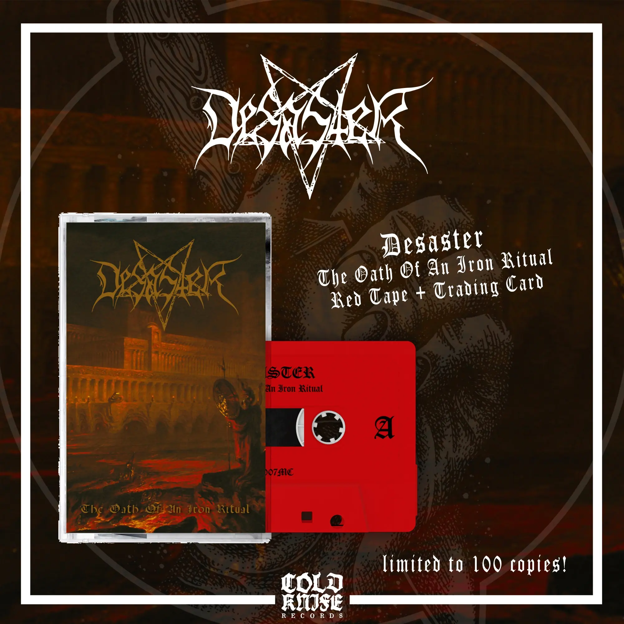 DESASTER · The Oath Of An Iron Ritual | RED TAPE (Thrash Metal/Black Metal Tapes)