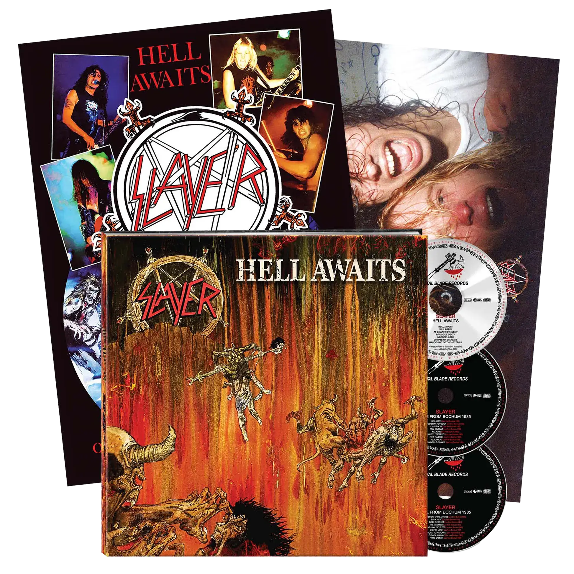 SLAYER - Hell Awaits - 40th Anniversary · 3CD EARBOOK SLAYER - Hell Awaits - 40th Anniversary · 3CD EARBOOK (Thrash Metal CDs)