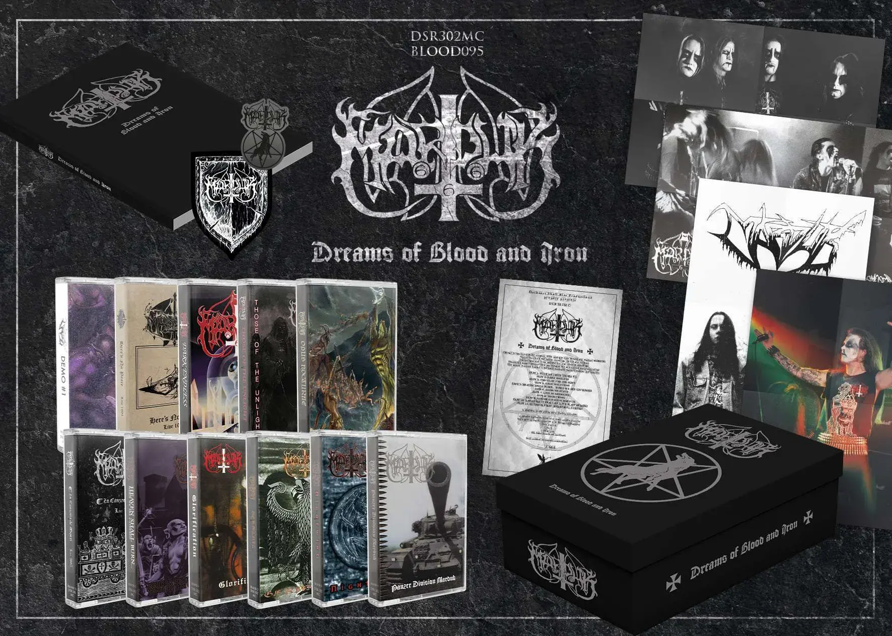 MARDUK - Dreams Of Blood And Iron · DELUXE 11 TAPE BOXSET · Bild 1 MARDUK - Dreams Of Blood And Iron · DELUXE 11 TAPE BOXSET (Black Metal Tapes) · Bild 1