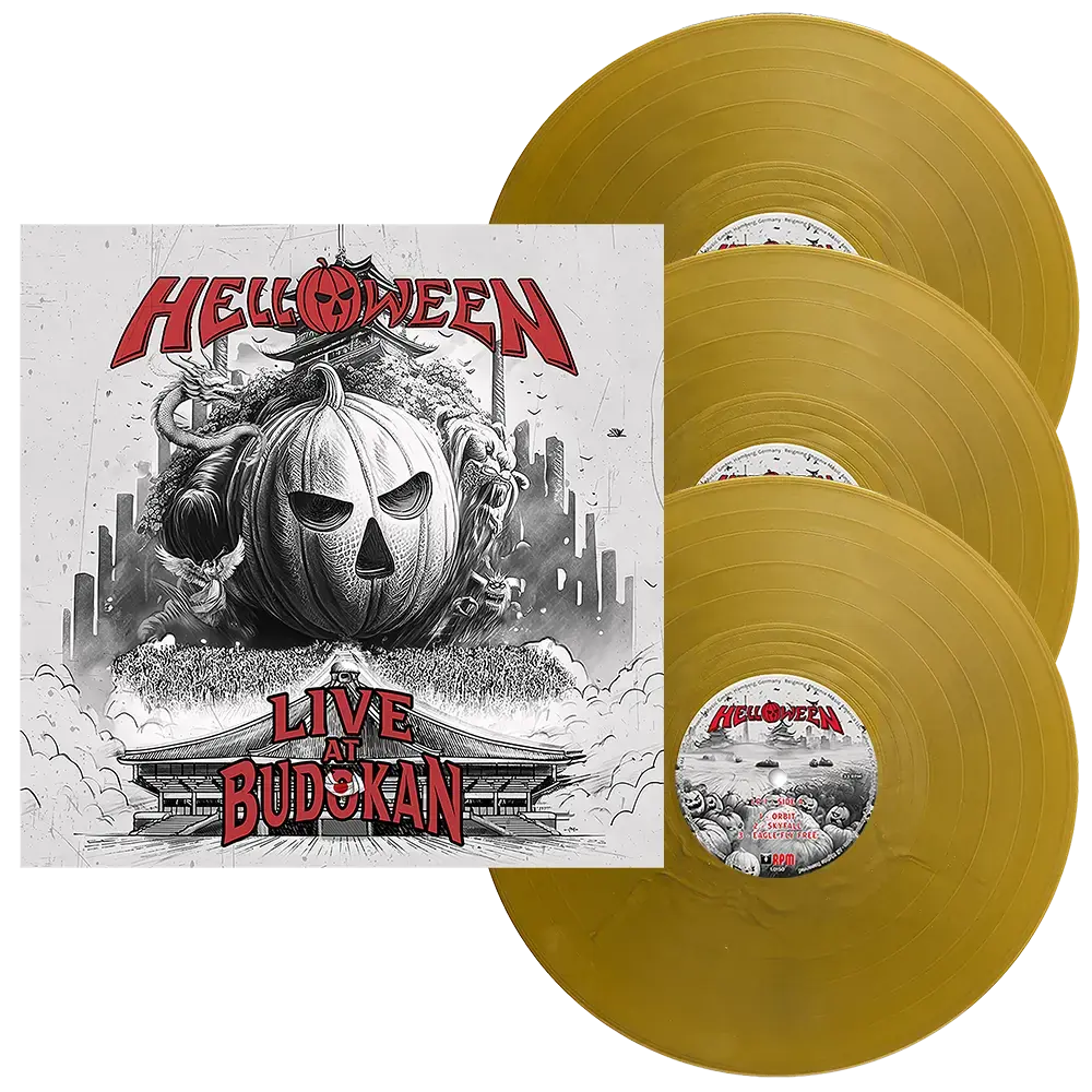 HELLOWEEN - Live At Budokan · GOLDEN 3LP (Heavy Metal Vinyl)