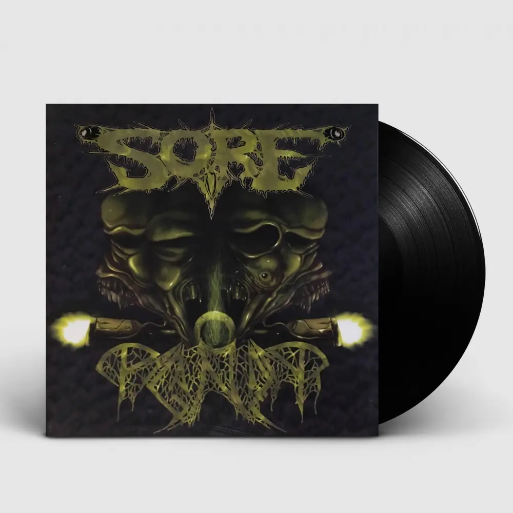 PAGANIZER / SORE - Split · BLACK 7" EP (Death Metal Vinyl)