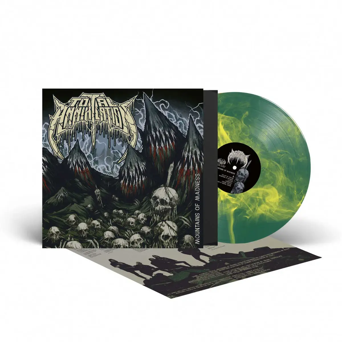 TOTAL ANNIHILATION - Mountains Of Madness · GREEN/YELLOW MARBLED LP (Death Metal Vinyl)