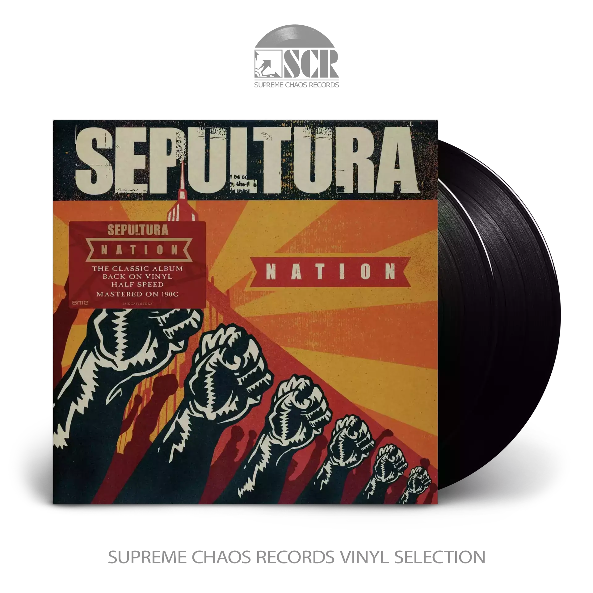 SEPULTURA · Nation (Half Speed Mastering) | BLACK DLP SEPULTURA · Nation (Half Speed Mastering) | BLACK DLP (Thrash Metal Vinyl)