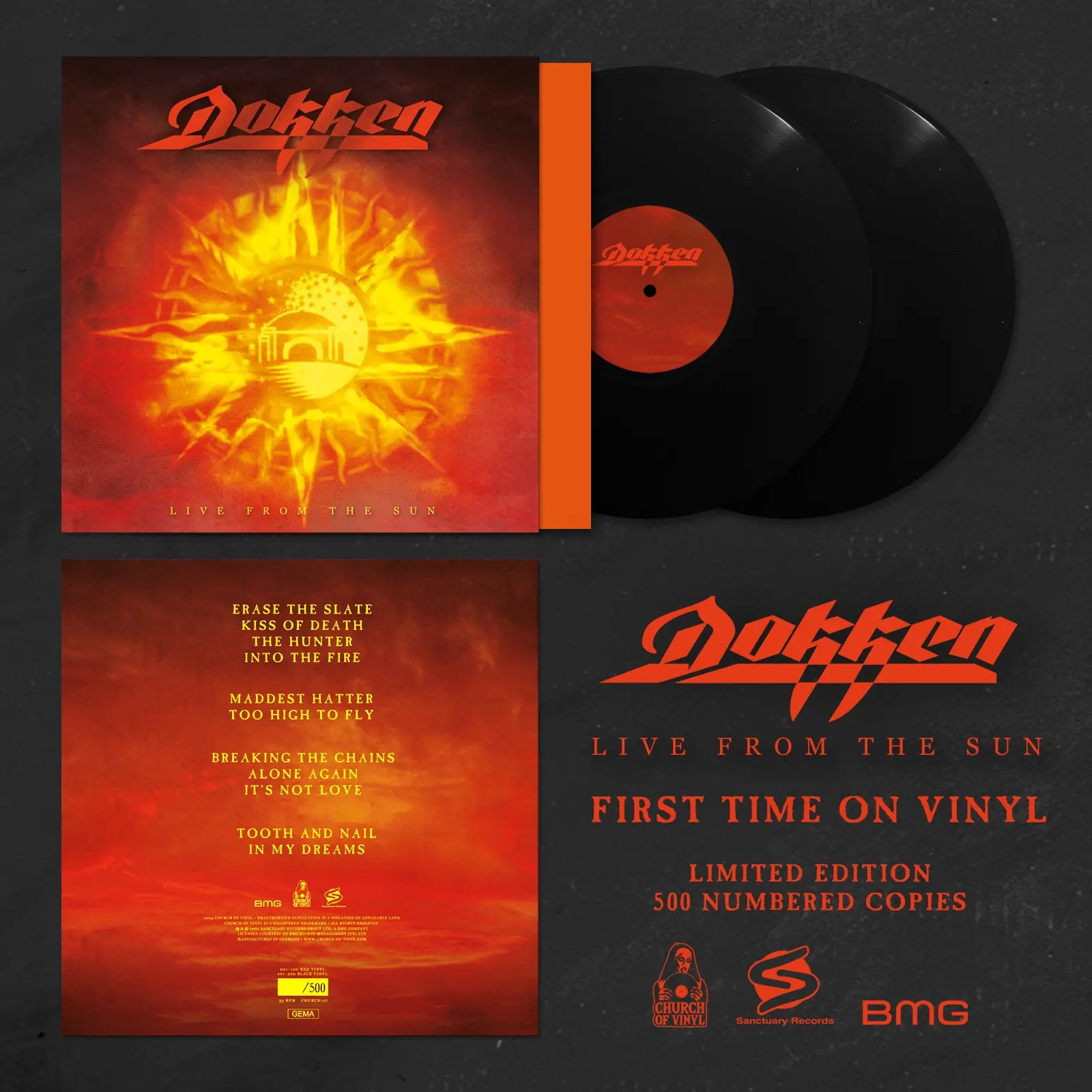 DOKKEN · Live From The Sun | BLACK DLP DOKKEN · Live From The Sun | BLACK DLP (Hard Rock Vinyl)