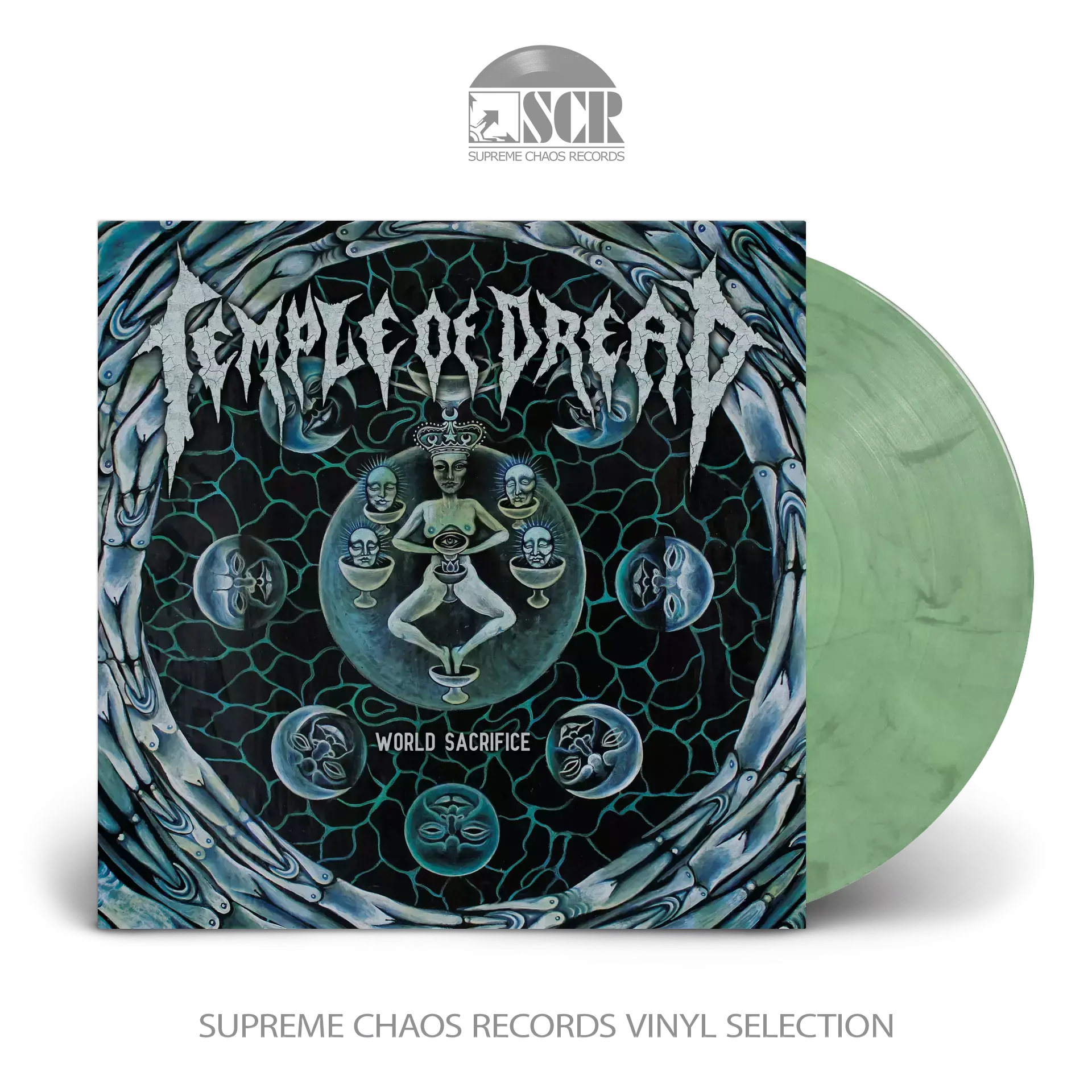 TEMPLE OF DREAD - World Sacrifice · GREEN/BLACK LP (Death Metal Vinyl)