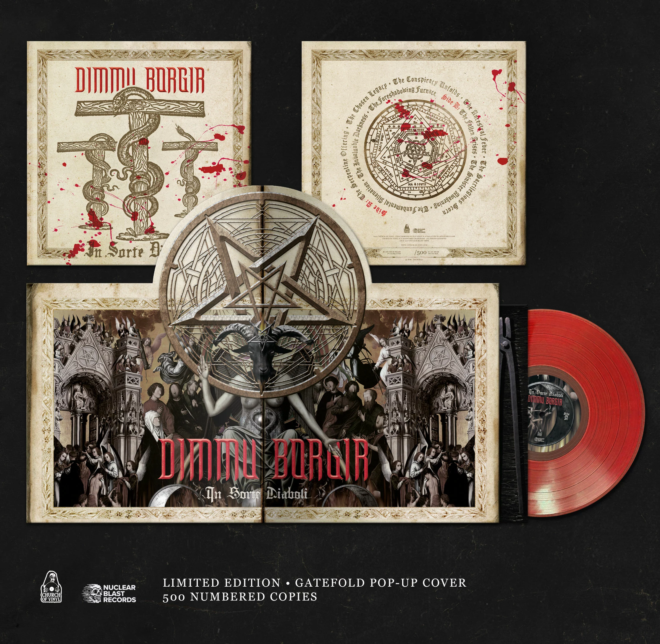 DIMMU BORGIR - In Sorte Diaboli · RED LP (Black Metal Vinyl)