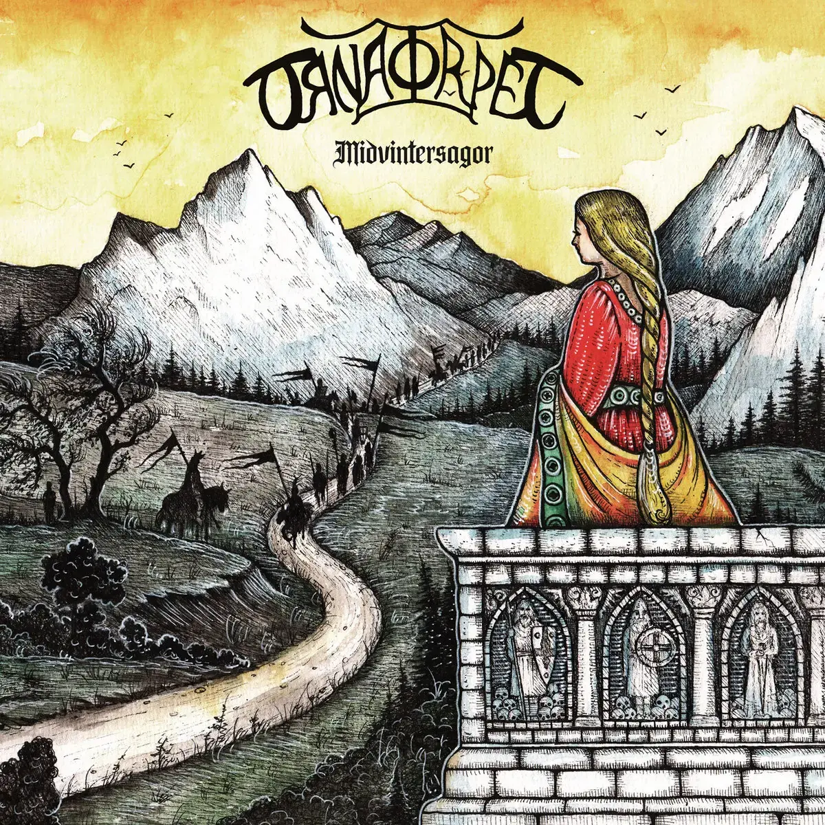 ÖRNATORPET - Midvintersagor · ORANGE/RED MARBLED LP · Bild 1 ÖRNATORPET - Midvintersagor · ORANGE/RED MARBLED LP (Dungeon Synth Vinyl) · Bild 1