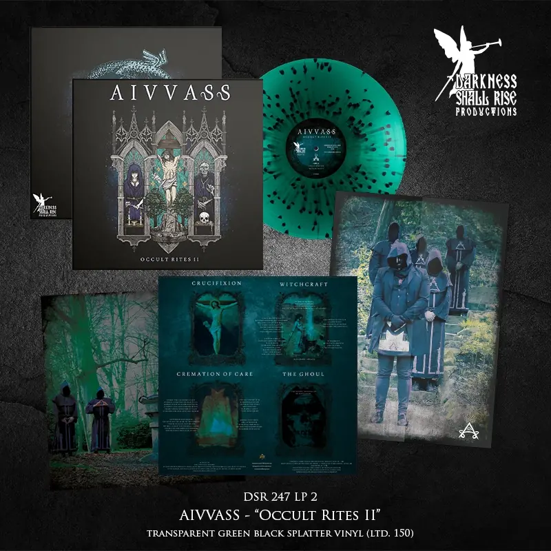 AIVVASS · Occult Rites II | GREEN/BLACK LP (Doom Metal Vinyl)