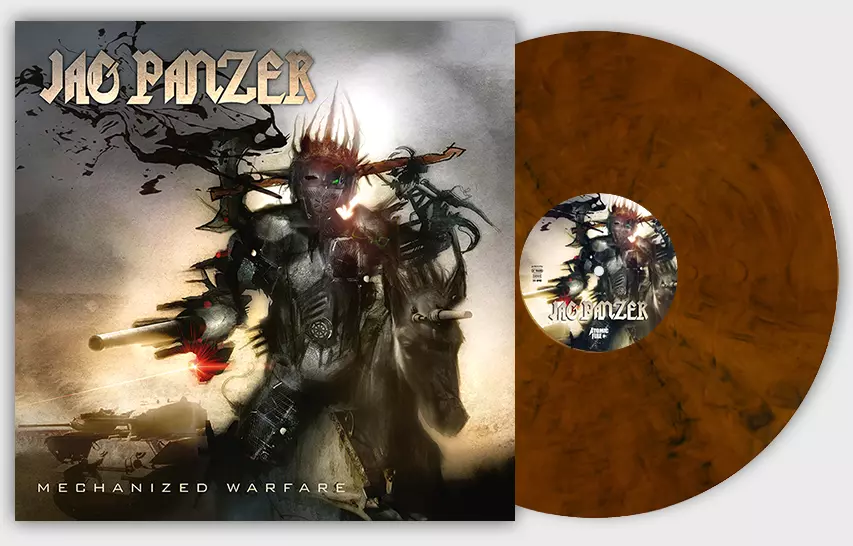 JAG PANZER · Mechanized Warfare | ORANGE/BLACK MARBLED LP (Heavy Metal Vinyl)