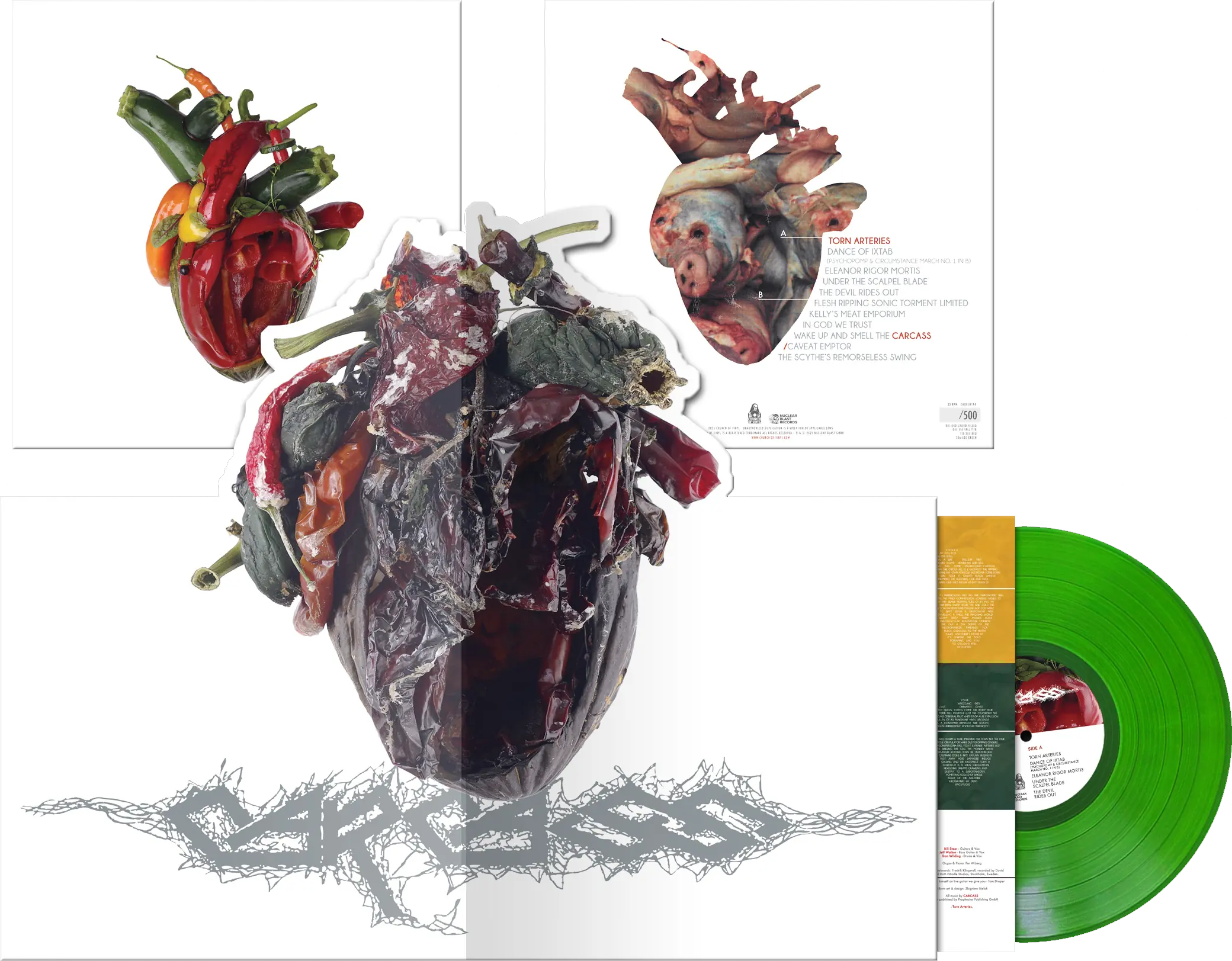 CARCASS - Torn Arteries (Deluxe Pop-Up) · GREEN LP (Death Metal Vinyl)