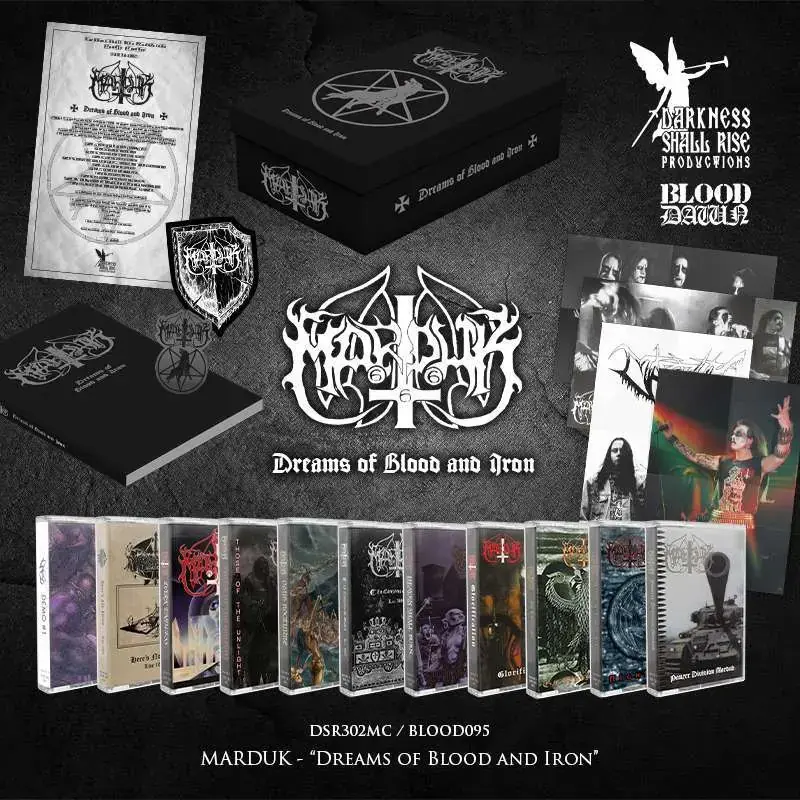MARDUK - Dreams Of Blood And Iron · DELUXE 11 TAPE BOXSET MARDUK - Dreams Of Blood And Iron · DELUXE 11 TAPE BOXSET (Black Metal Tapes)