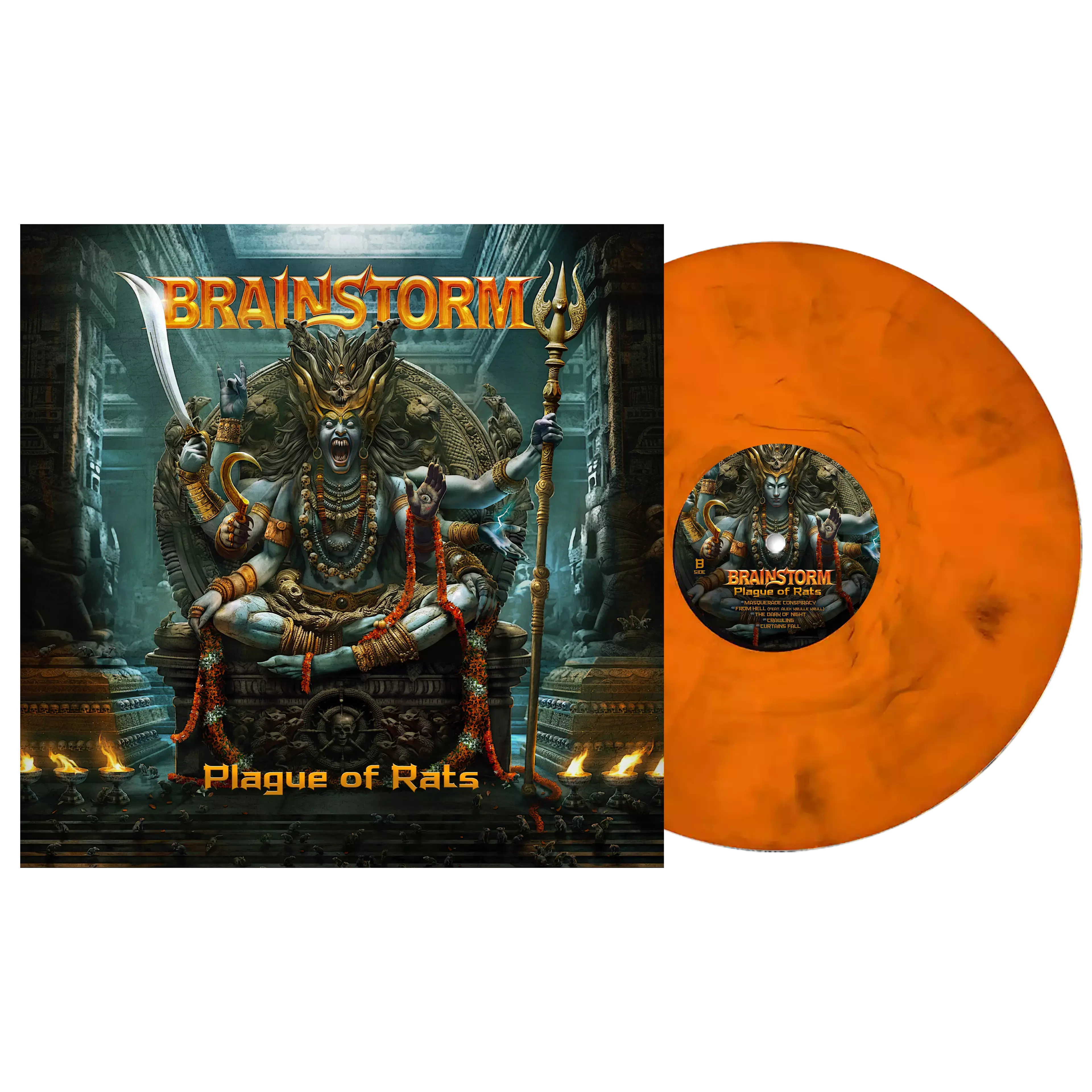BRAINSTORM - Plague Of Rats · INDIAN SUN MARBLED LP (Power Metal Vinyl)
