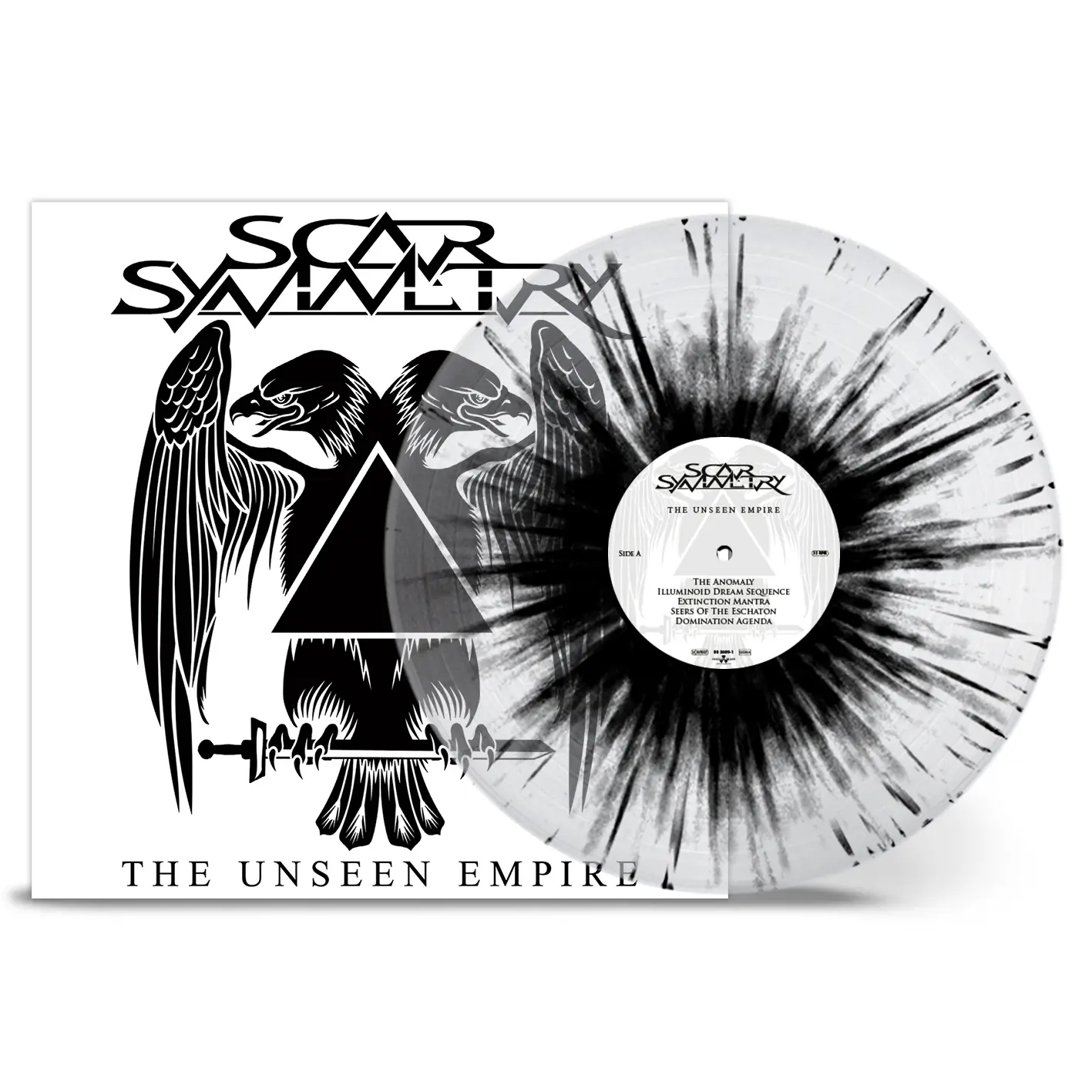 SCAR SYMMETRY · The Unseen Empire | CLEAR/BLACK SPLATTER LP (Melodic Death Metal Vinyl)