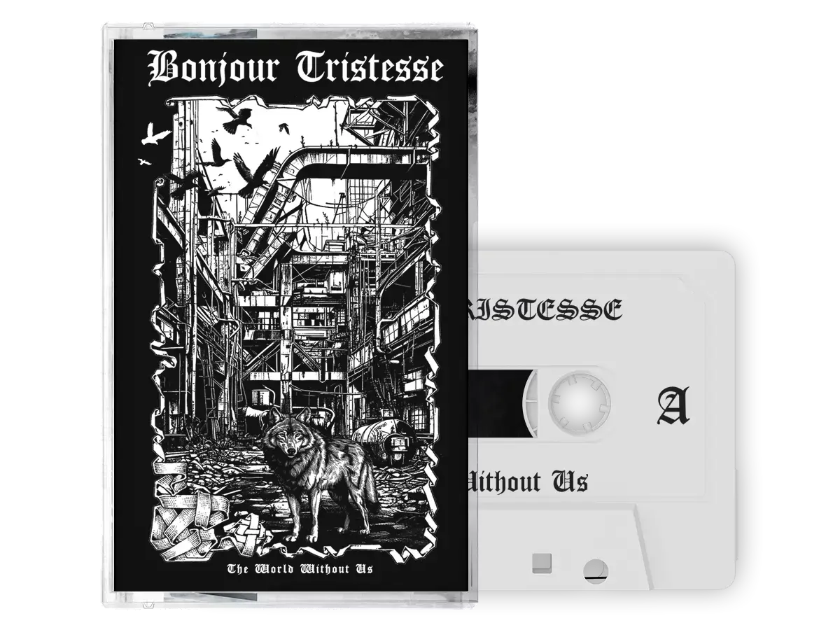 BONJOUR TRISTESSE - The World Without Us / Against Leviathan · WOODEN WHITE TAPE BOX SET (Black Metal Tapes) · Bild 1