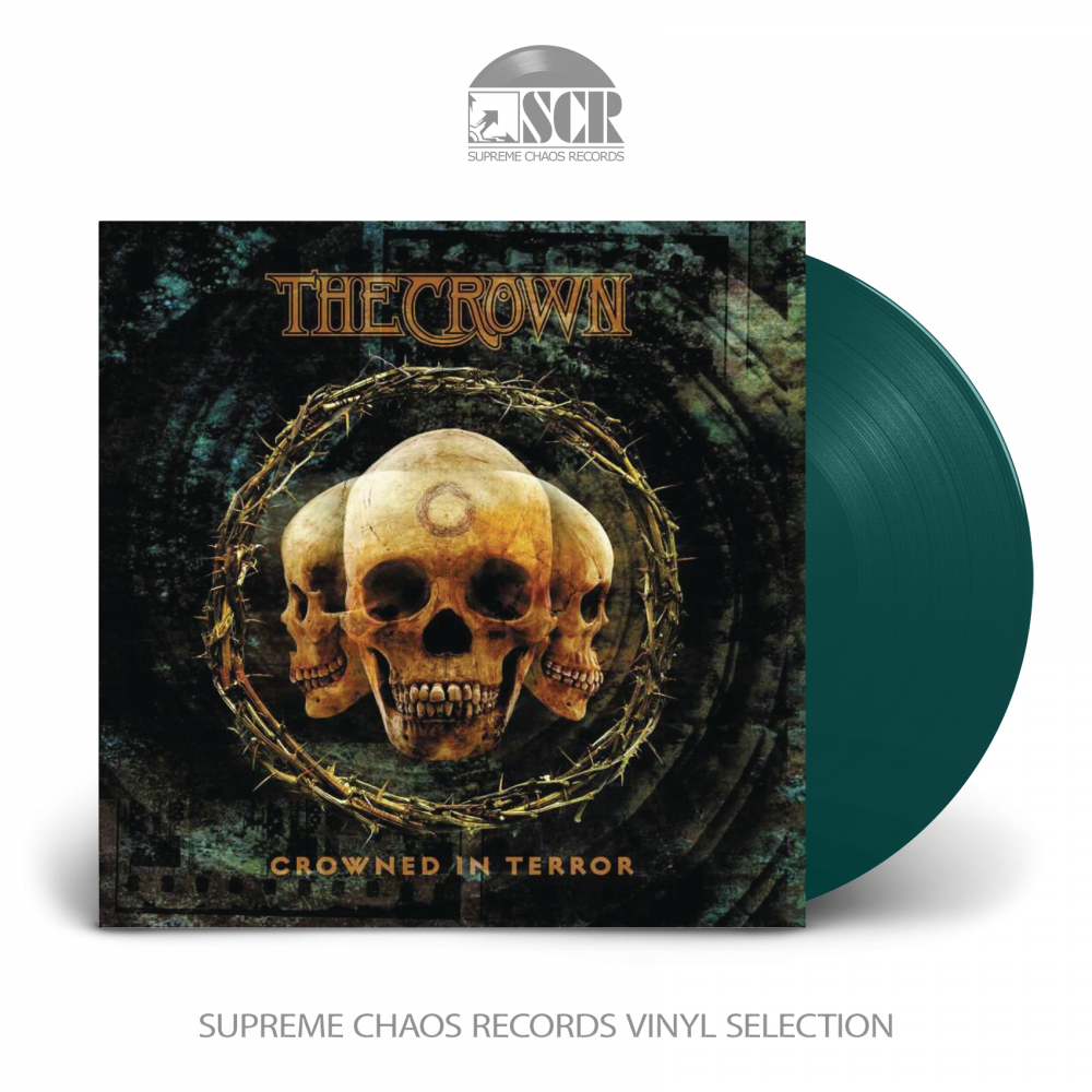THE CROWN · Crowned In Terror | TEAL/CLEAR LP THE CROWN · Crowned In Terror | TEAL/CLEAR LP (Death Metal Vinyl)