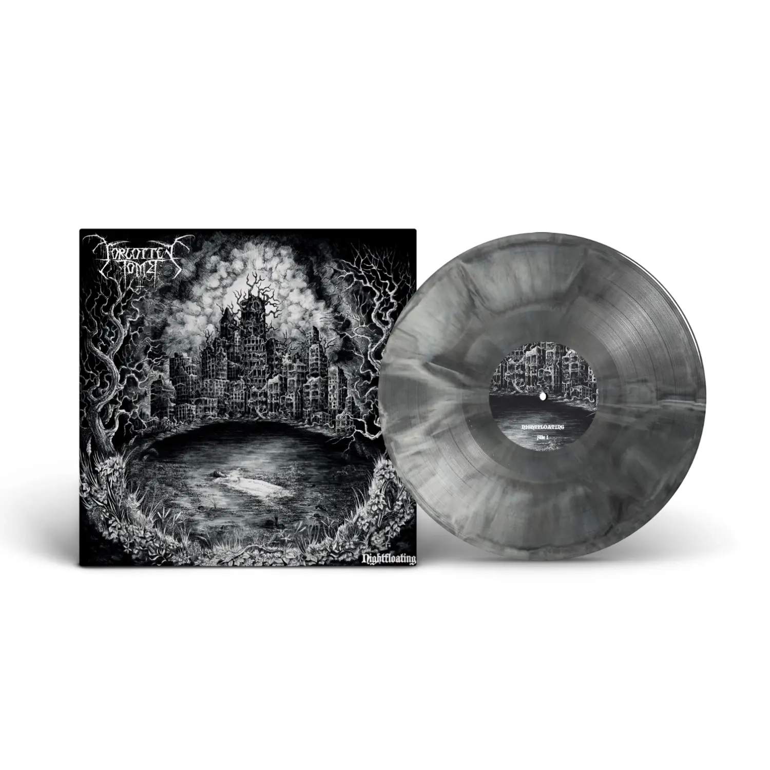 FORGOTTEN TOMB · Nightfloating | GREY MARBLED LP (Black Metal/Doom Metal Vinyl)