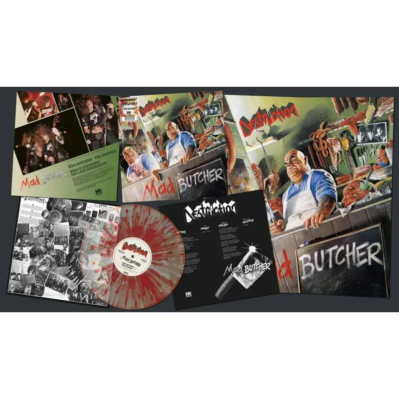 DESTRUCTION · Mad Butcher | CLEAR/YELLOW/RED FIRE SPLATTER LP (Thrash Metal Vinyl) · Bild 2