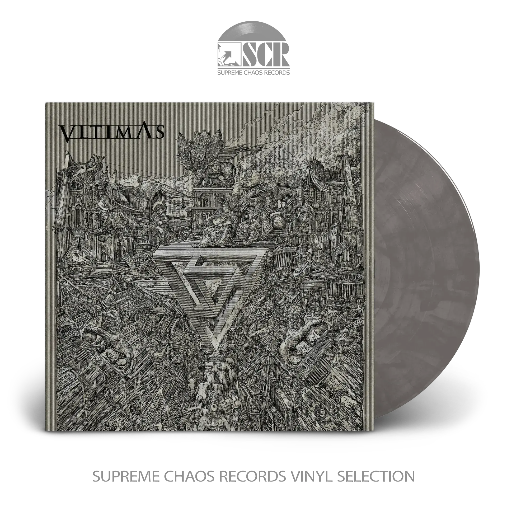 VLTIMAS - Something Wicked Marches In · CLEAR/BLACK MARBLED LP (Death Metal Vinyl)