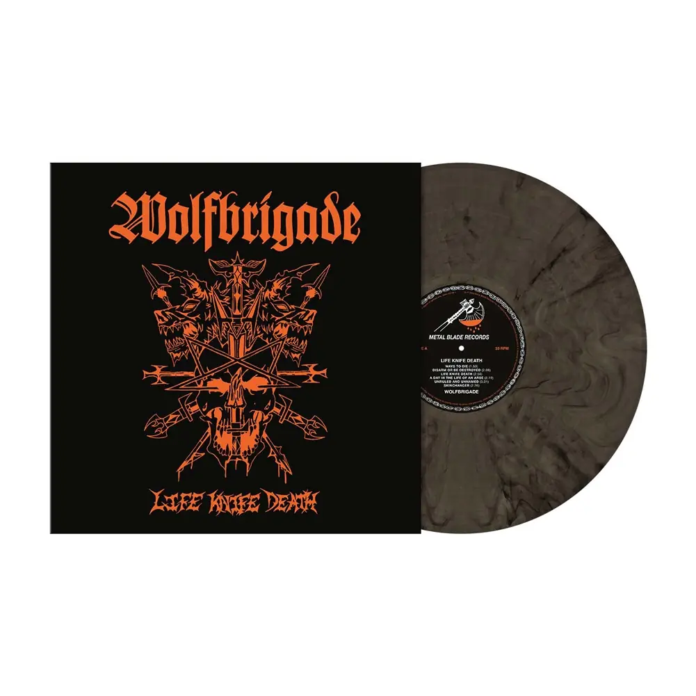 WOLFBRIGADE - Life Knife Death · DARK GREY MARBLED LP WOLFBRIGADE - Life Knife Death · DARK GREY MARBLED LP (Crust Punk Vinyl)