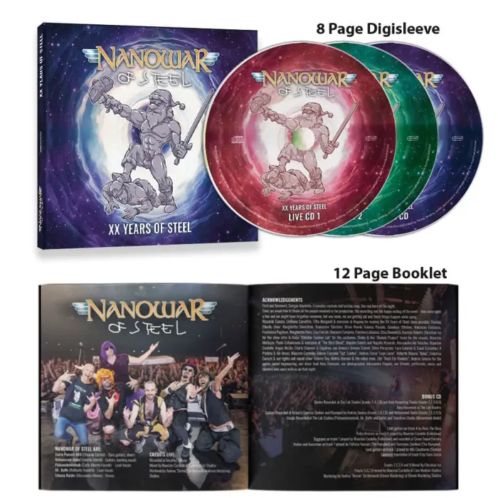 NANOWAR OF STEEL · XX Years Of Steel | DIGISLEEVE 3CD NANOWAR OF STEEL · XX Years Of Steel | DIGISLEEVE 3CD (Power Metal CDs)