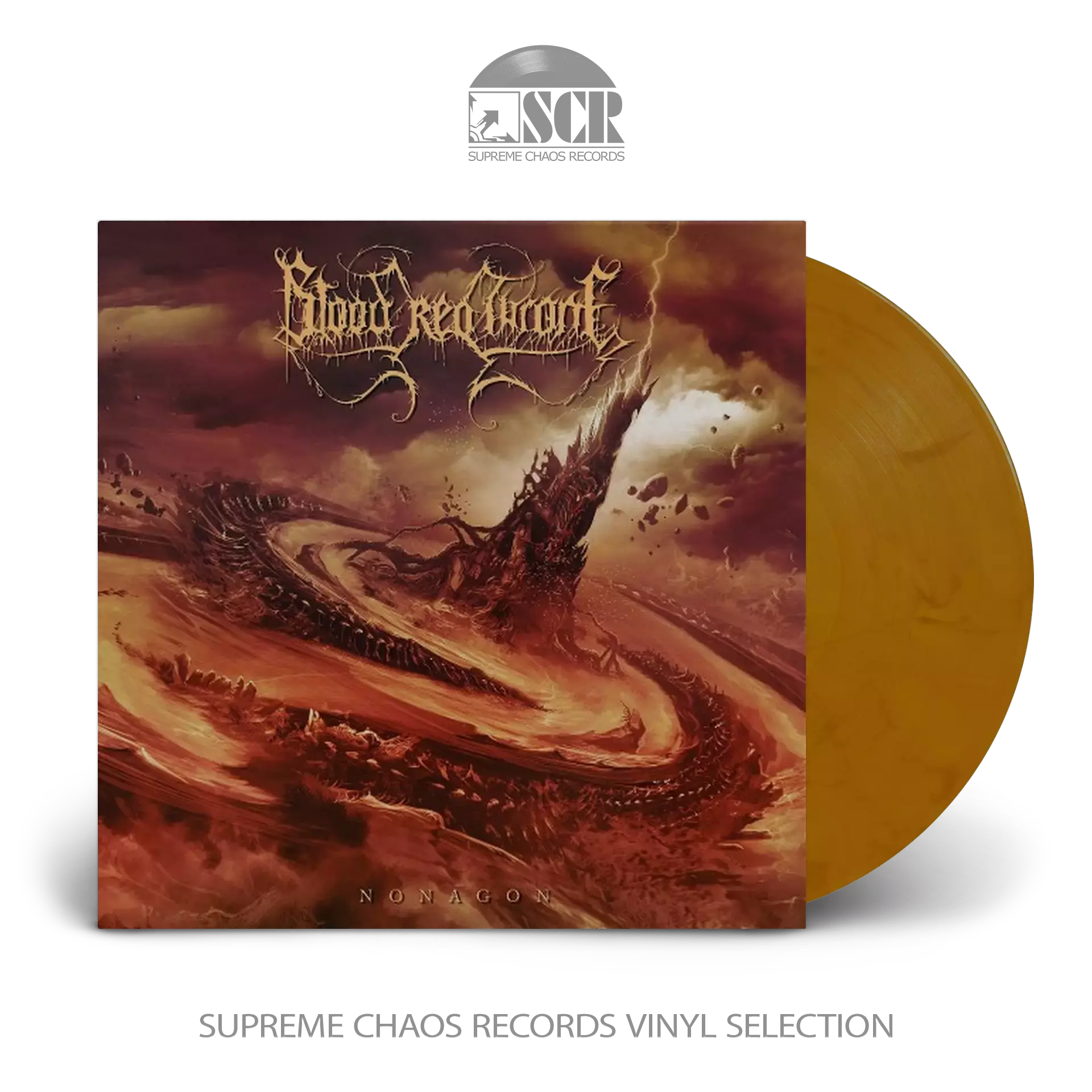 BLOOD RED THRONE · Nonagon | BROWN/BLACK MARBLED LP (Death Metal Vinyl)