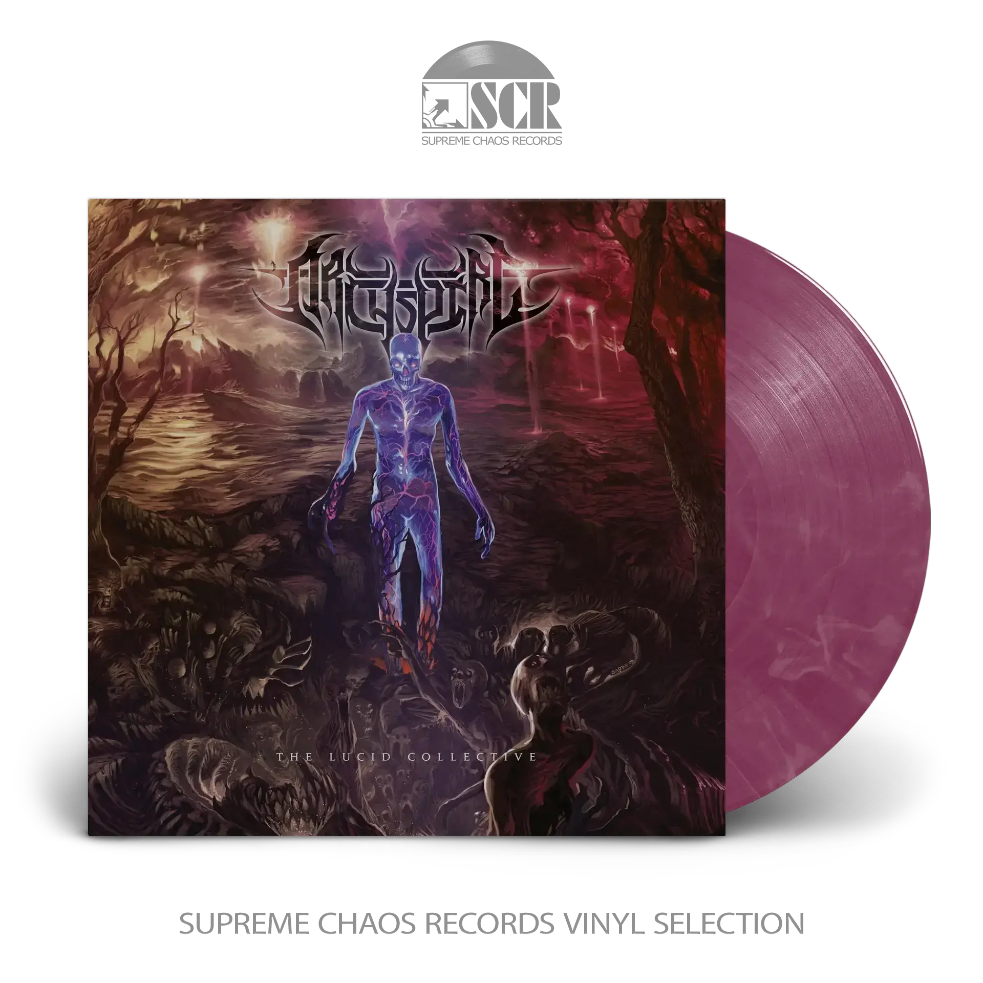 ARCHSPIRE - The Lucid Collective · PINK/PURPLE/WHITE MARBLED LP (Death Metal/Progressive Metal Vinyl)