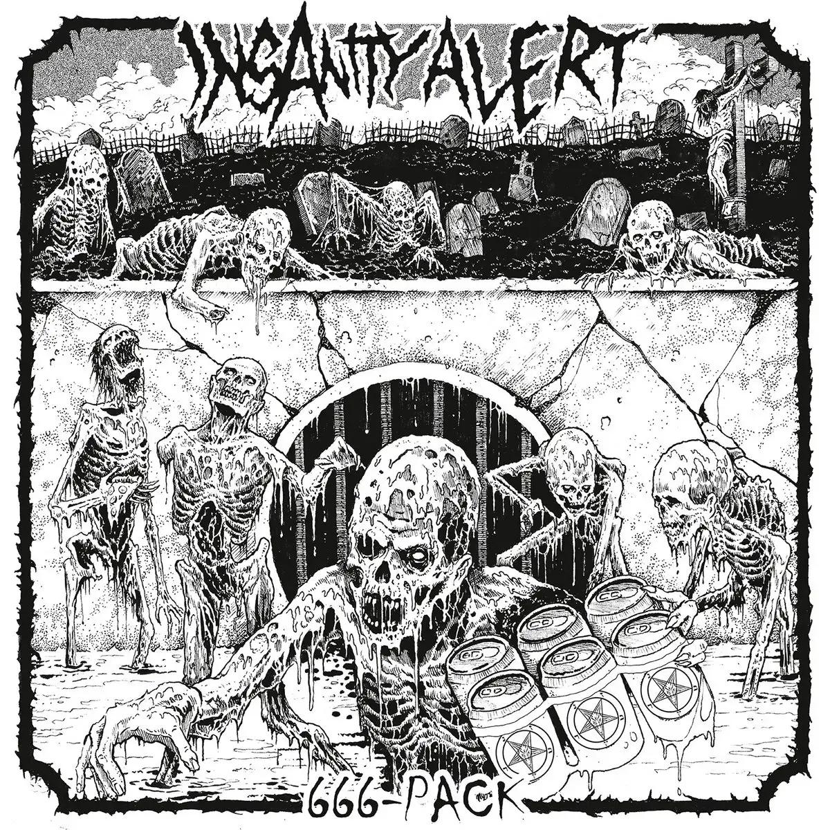 INSANITY ALERT · 666-Pack | BLACK LP · Bild 1 INSANITY ALERT · 666-Pack | BLACK LP (Thrash Metal Vinyl) · Bild 1