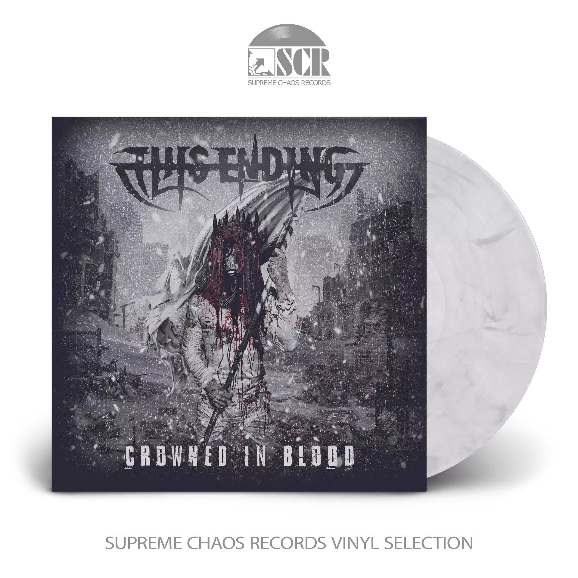 THIS ENDING - Crowned In Blood · WHITE/BLACK MARBLED LP THIS ENDING - Crowned In Blood · WHITE/BLACK MARBLED LP (Death Metal Vinyl)