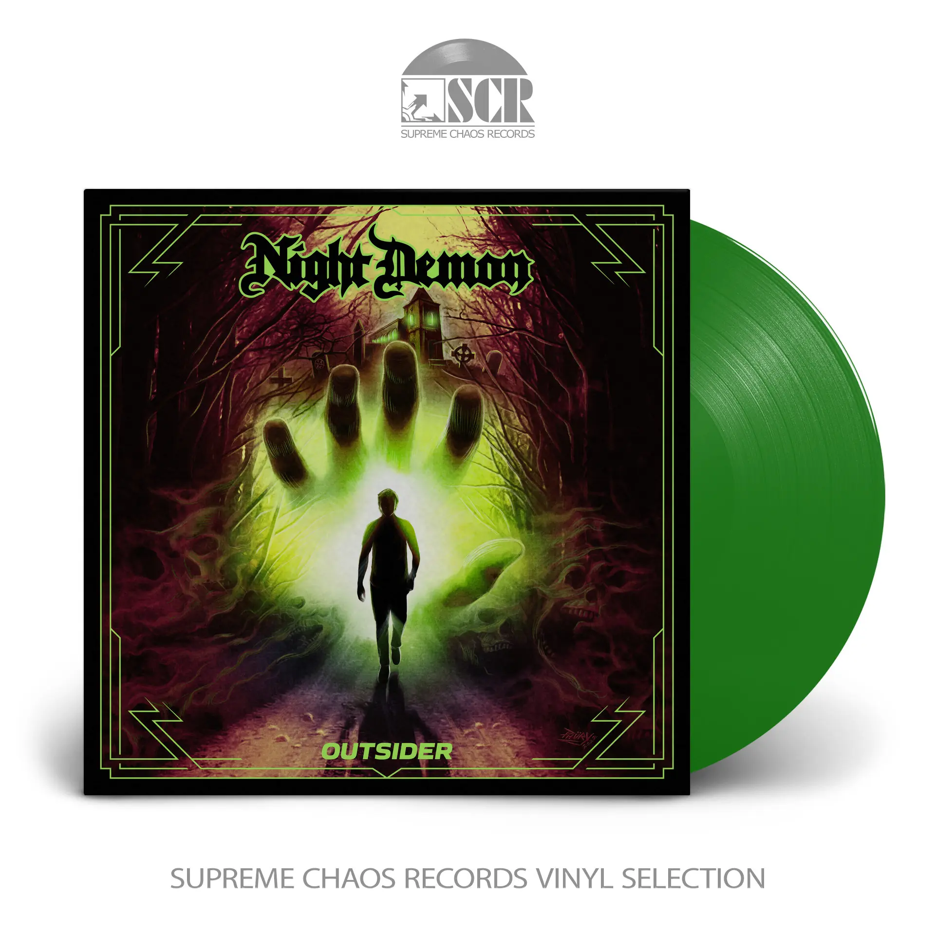 NIGHT DEMON - Outsider · TRANSPARENT GREEN LP NIGHT DEMON - Outsider · TRANSPARENT GREEN LP (Heavy Metal Vinyl)