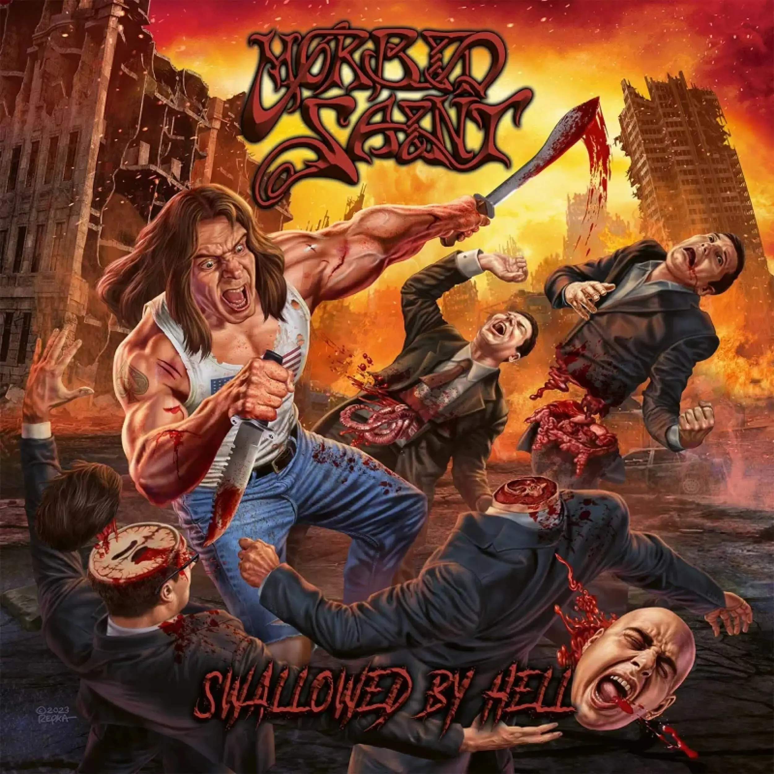 MORBID SAINT - Swallowed By Hell · BLACK LP · Bild 1 MORBID SAINT - Swallowed By Hell · BLACK LP (Thrash Metal Vinyl) · Bild 1
