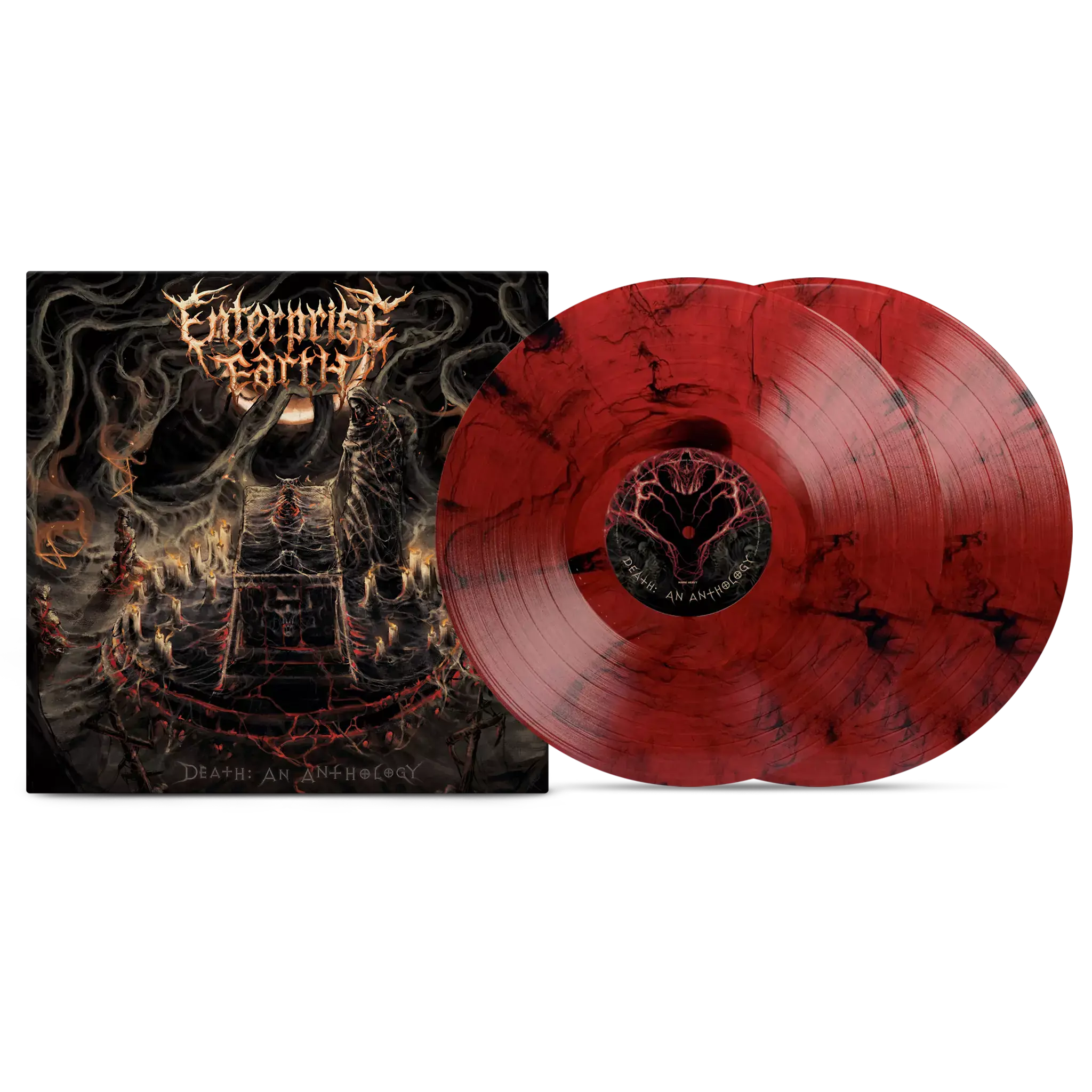 ENTERPRISE EARTH - Death: An Anthology · RUBY MARBLED 2LP (Deathcore Vinyl)