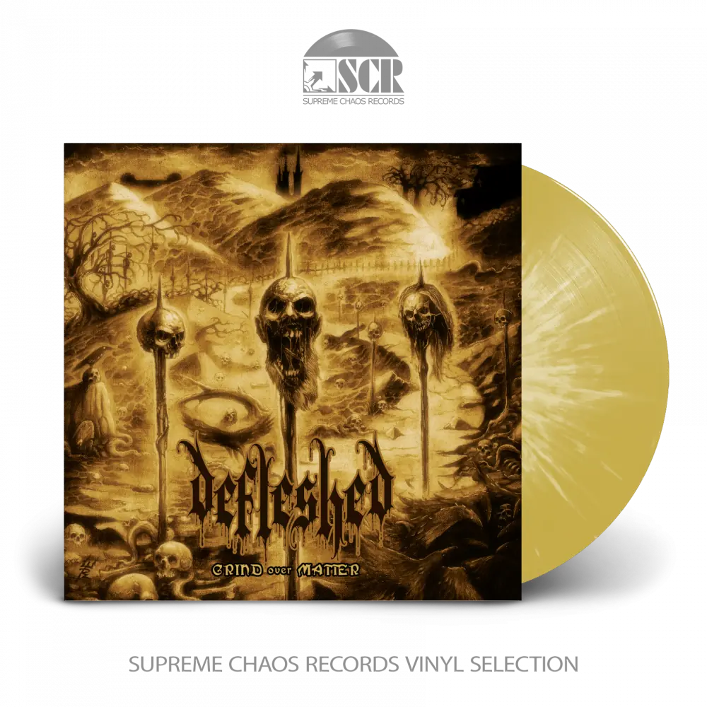 DEFLESHED · Grind Over Matter | GOLD/SILVER LP DEFLESHED · Grind Over Matter | GOLD/SILVER LP (Death Metal Vinyl)