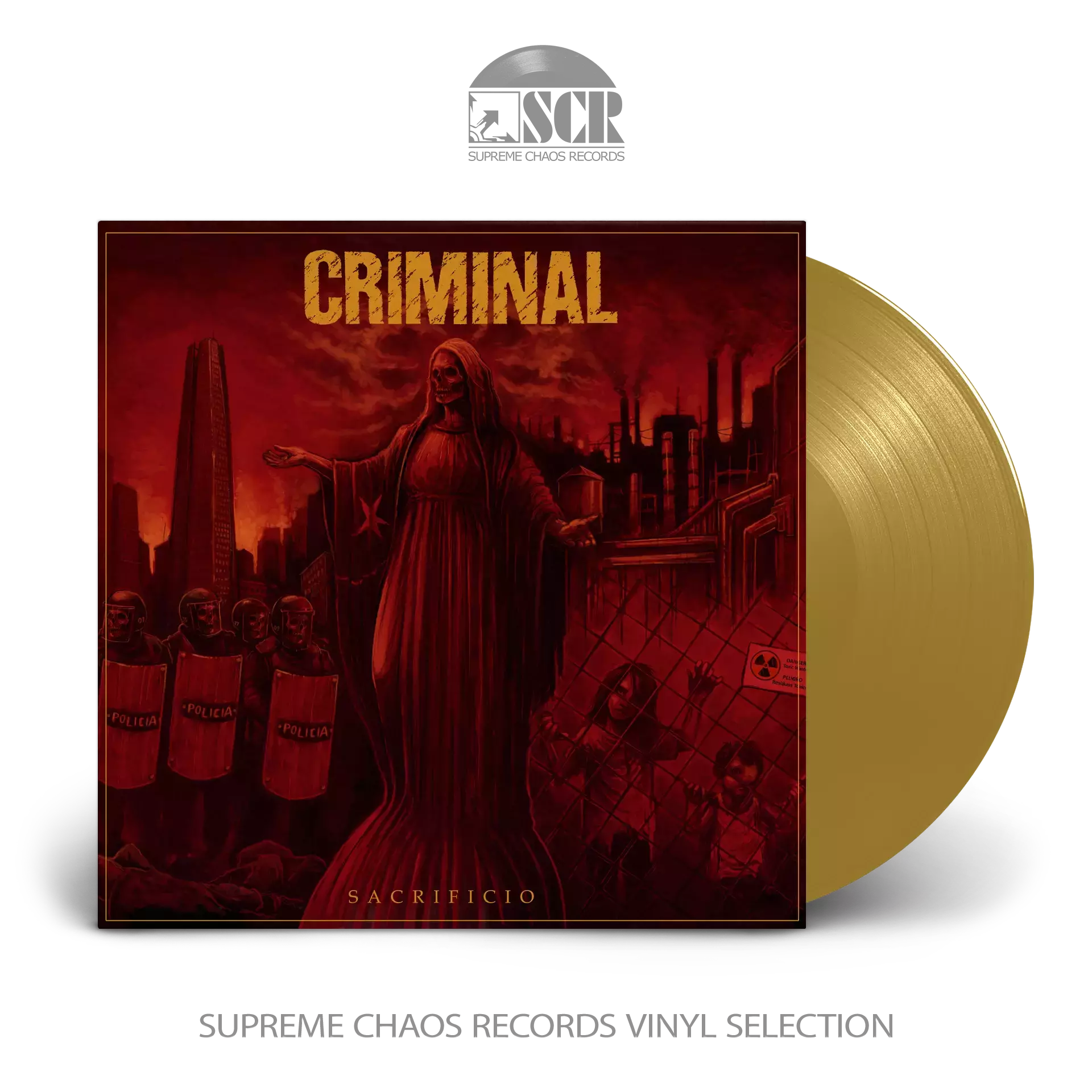 CRIMINAL · Sacrificio | GOLD LP (Thrash Metal Vinyl)