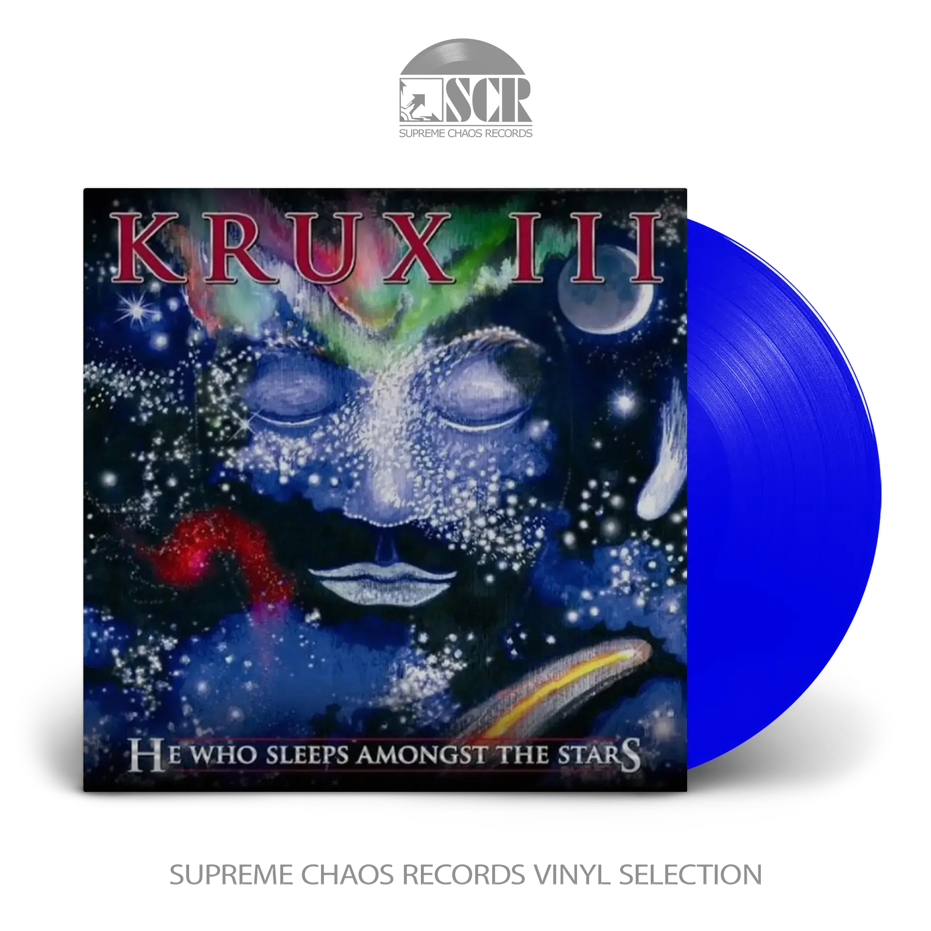 KRUX - III - He Who Sleeps Amongst The Stars · BLUE LP (Doom Metal Vinyl)