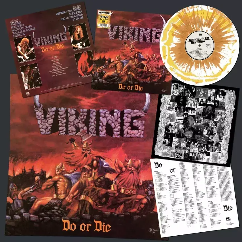 VIKING · Do or Die | WHITE/MUSTARD/ORANGE SPLATTER LP (Thrash Metal Vinyl)