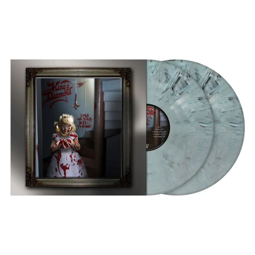 KING DIAMOND · Give Me Your Soul...Please | STEEL BLUE GREY MARBLED 2LP KING DIAMOND · Give Me Your Soul...Please | STEEL BLUE GREY MARBLED 2LP (Heavy Metal Vinyl)