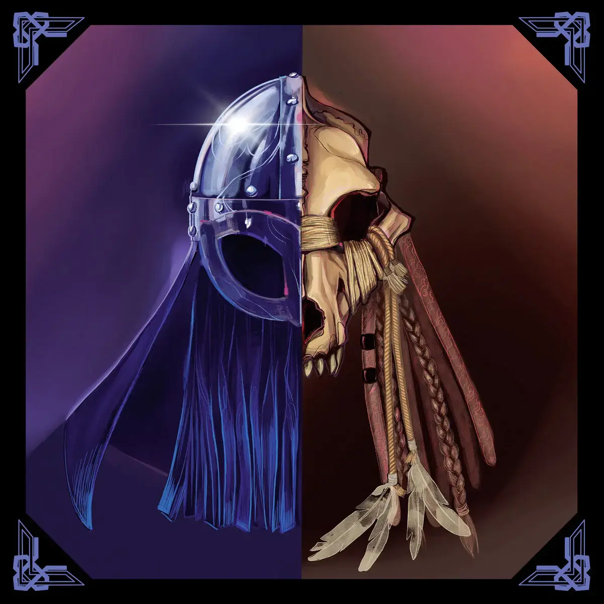 EIHWAR · Hugrheim | BLUE/WHITE/BLACK LP (Folk Metal/Pagan Metal Vinyl) · Bild 1