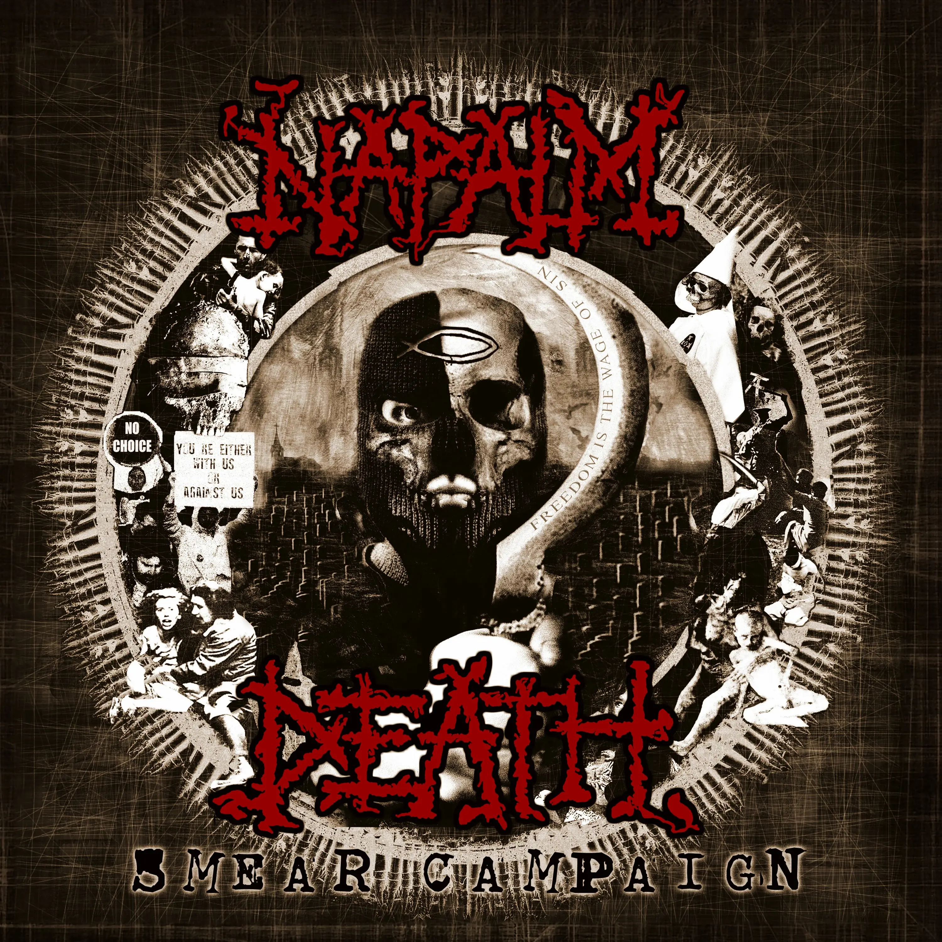 NAPALM DEATH - Smear Campaign · TRANSPARENT RED/BLACK SPLATTER LP (Grindcore Vinyl) · Bild 1