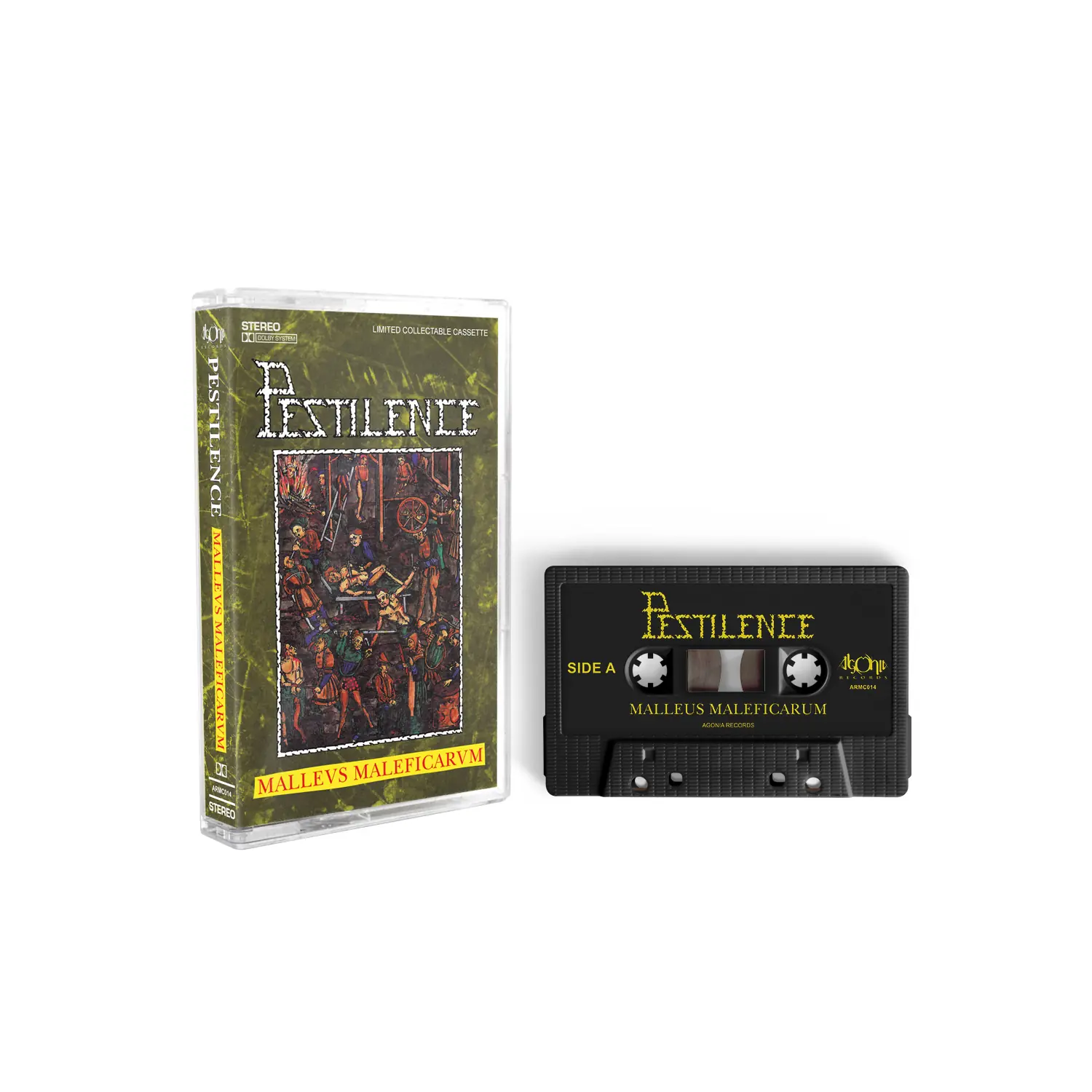 PESTILENCE · Malleus Maleficarum (Re-Release 2023) | BLACK TAPE PESTILENCE · Malleus Maleficarum (Re-Release 2023) | BLACK TAPE (Death Metal Tapes)