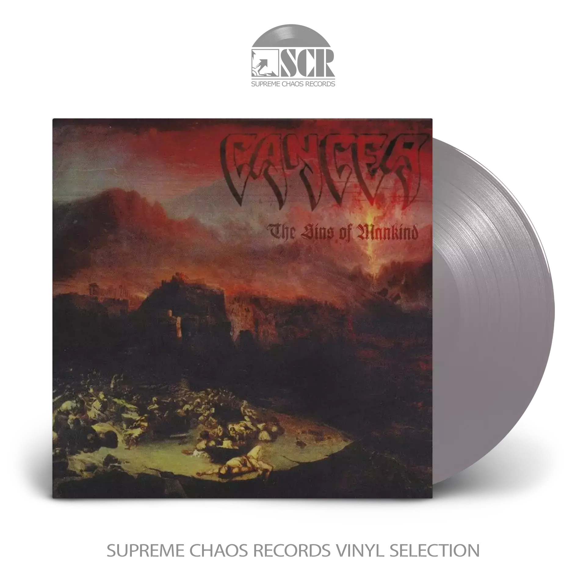 CANCER - The Sins Of Mankind · SILVER LP (Death Metal Vinyl)