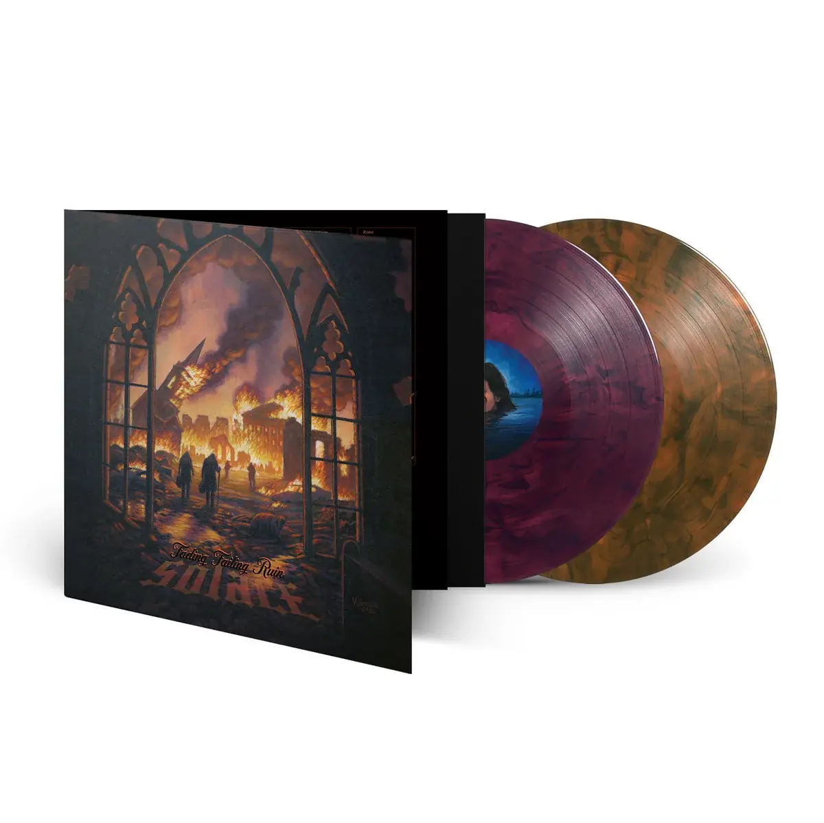 SOLACE · Fading Failing Ruin | VIOLET/ORANGE MARBLED 2LP (Doom Metal Vinyl) · Bild 2