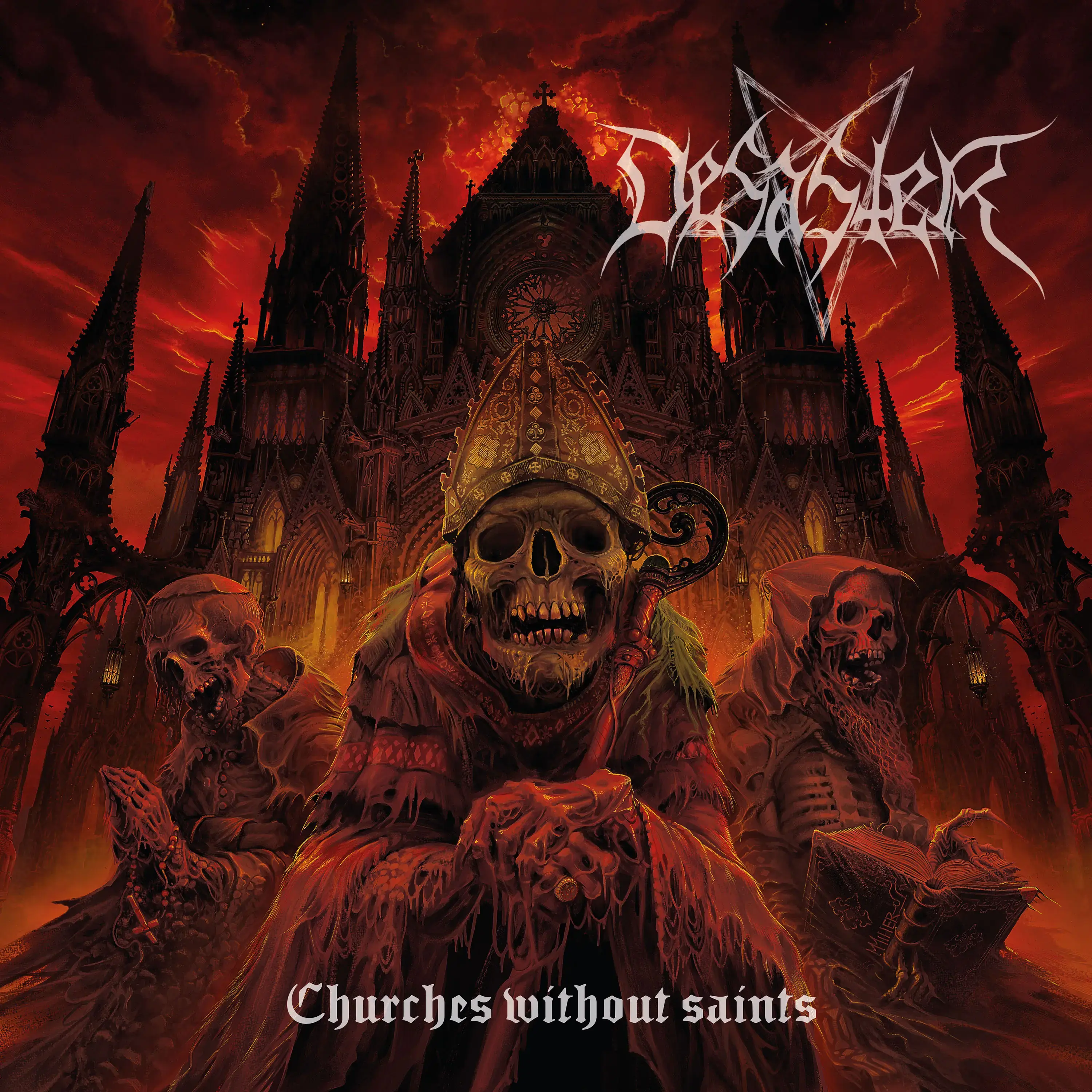 DESASTER · Churches Without Saints | BLACK LP (Thrash Metal/Black Metal Vinyl) · Bild 1